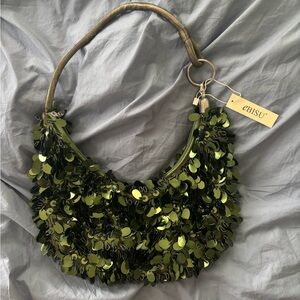 Green Sequin Y2K Purse Bag NWT